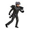 Kids Deluxe Minecraft Ender Dragon Costume Black Jumpsuit Wings Hood Large